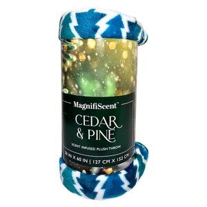 Magnifiscent Plush Throw Blanket Cedar & Pine Scent Infused 50 in X 60 in Soft